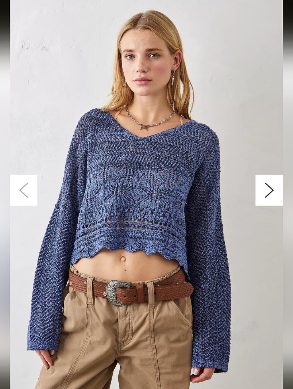 Urban Outfitters UO Pointelle Pullover Sweater - Slouchy Oversized Medium EUC